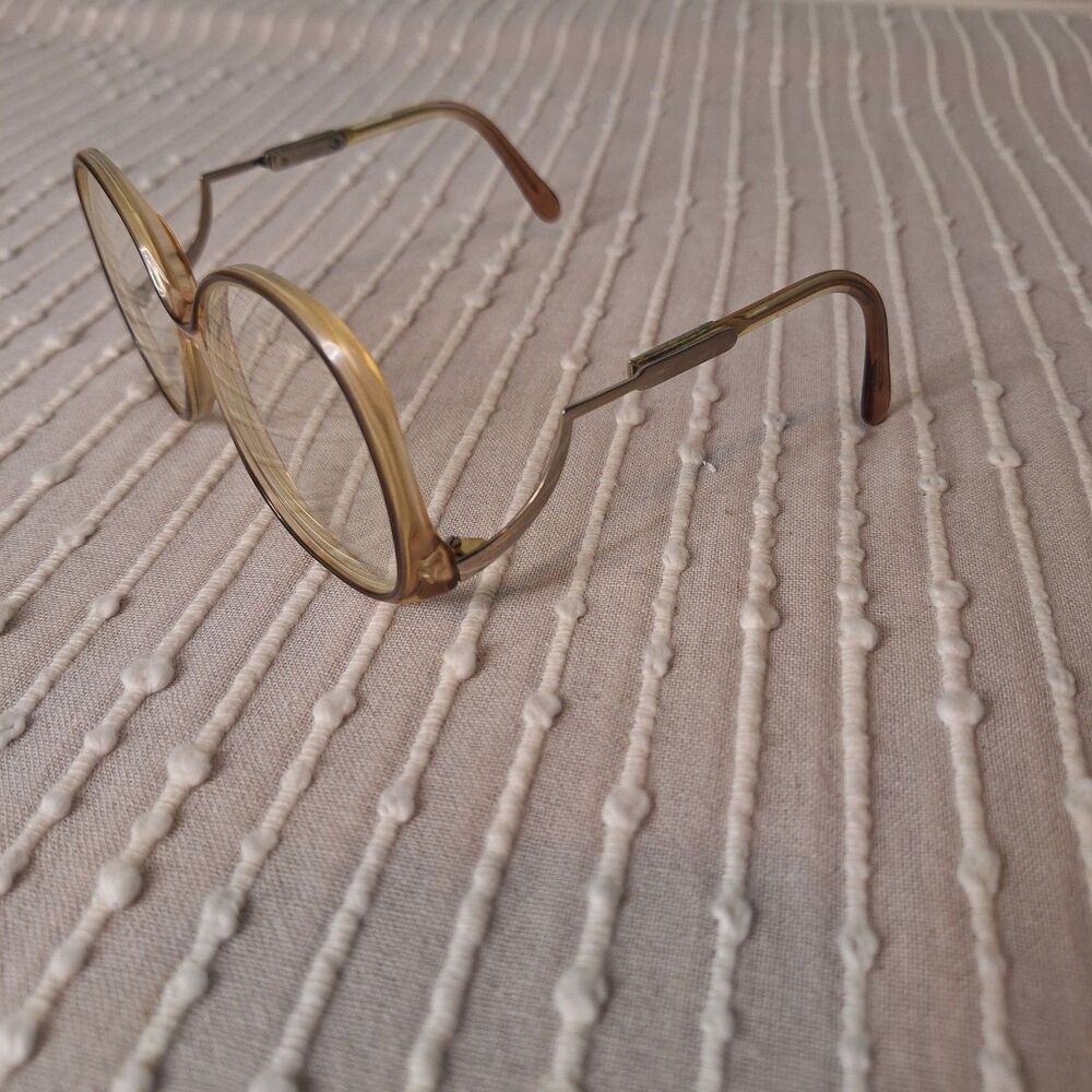 Vintage Oversized Retro Drop Arm Eyeglass Frames Full Rim Drop Temple 70s 80s